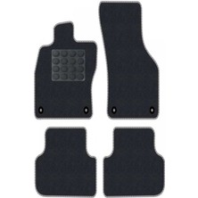 Tegin Seat Altea Xl 2006-2015 Siyah Halı Gri Kenar Elipsler Topuk 2250 gr Paspas