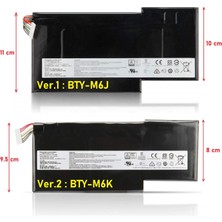 Retro Msı GS63, GS73, Ver.1 (BTY-M6J) Notebook Bataryası