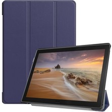 Venta Caliente Lenovo Tab E10 (TB-X104F) Ince Manyetik Katlama Destek Tablet Kılıfı - Mavi  (Yurt Dışından)