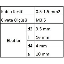 GWEST GYU351 Yuvarlak Uçlu Izoleli Kablo Ucu 20'li