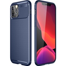 Smody iPhone 12 Pro Kılıf Negro Karbon Silikon Lacivert