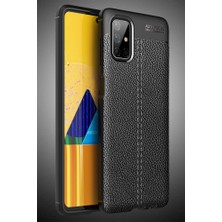 Smody Samsung Galaxy M51 Kılıf Niss Derili Silikon Siyah