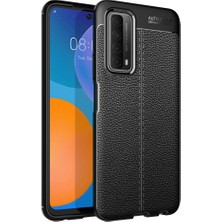 Smody Huawei P Smart 2021 Kılıf Niss Derili Silikon Siyah