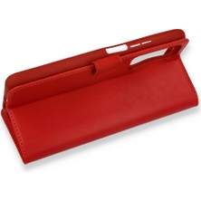 Smody Xiaomi Mi 10T Kılıf Mıknatıslı Kapaklı Cüzdan Deluxe Kopçalı Kırmızı