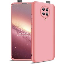 Smody Xiaomi Redmi K30 Pro Kılıf Kamera Korumalı 3 Parça Ays Sert Plastik Rose Gold