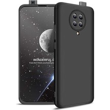 Smody Xiaomi Redmi K30 Pro Kılıf Kamera Korumalı 3 Parça Ays Sert Plastik Siyah