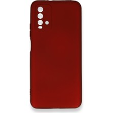 Smody Xiaomi Redmi Note 9 Kılıf Ultra Elastik Silikon Rubber Premier Bordo