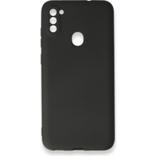 Smody Samsung Galaxy M11 Kılıf Ultra Elastik Silikon Rubber Premier Siyah