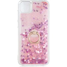 Smody Huawei Y5P Kılıf Milce Akışkan Simli Sulu Silikon Pembe