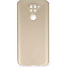 Smody Xiaomi Redmi Note 9 Kılıf Ultra Elastik Silikon Rubber Premier Gold