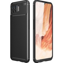 Smody Oppo A73 Kılıf Kamera Korumalı Negro Karbon Silikon Siyah