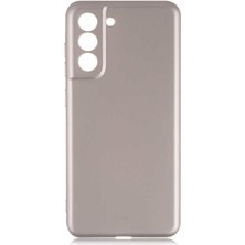 Smody Samsung Galaxy S21 Fe Kılıf Ultra Elastik Silikon Rubber Premier Gold