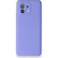 Smody Xiaomi Mi 11 Kılıf Ultra Elastik Silikon Rubber Premier Lila