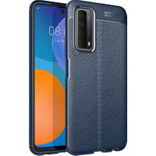 Smody Huawei P Smart 2021 Kılıf Niss Derili Silikon Lacivert