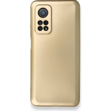 Smody Xiaomi Mi 10T Kılıf Ultra Elastik Silikon Rubber Premier Gold