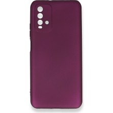 Smody Xiaomi Redmi 9t Kılıf Ultra Elastik Silikon Rubber Premier Mürdüm