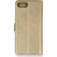 Smody Realme C2 Kılıf Mıknatıslı Kapaklı Cüzdan Deluxe Kopçalı Gold