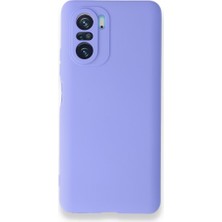 Smody Xiaomi Redmi K40 Pro Kılıf Ultra Elastik Silikon Rubber Premier Lila