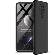 Smody Xiaomi Redmi Note 9 Kılıf Kamera Korumalı 3 Parça Ays Sert Plastik Siyah