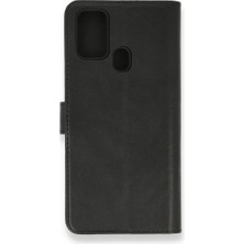 Smody Samsung Galaxy M31 Kılıf Mıknatıslı Kapaklı Cüzdan Deluxe Kopçalı Siyah