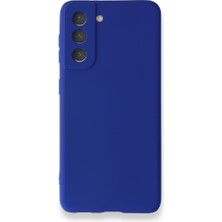 Smody Samsung Galaxy S21 Kılıf Ultra Elastik Silikon Rubber Premier Lacivert