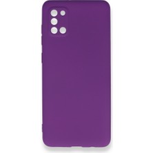 Smody Samsung Galaxy A31 Kılıf Ultra Elastik Silikon Rubber Premier Mor