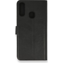 Smody Samsung Galaxy A20S Kılıf Mıknatıslı Kapaklı Cüzdan Deluxe Kopçalı Siyah