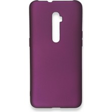 Smody Oppo Reno 2z Kılıf Ultra Elastik Silikon Rubber Premier Mürdüm