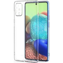 Smody Samung Galaxy A71 Kılıf Kamera Korumalı Ultra Şeffaf Elastik Kılıf Renksiz