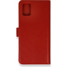 Smody Samsung Galaxy A71 Kılıf Mıknatıslı Kapaklı Cüzdan Deluxe Kopçalı Kırmızı