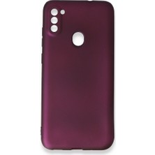 Smody Samsung Galaxy M11 Kılıf Ultra Elastik Silikon Rubber Premier Mürdüm