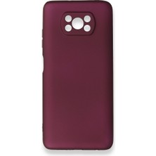 Smody Xiaomi Pocophone X3 Kılıf Ultra Elastik Silikon Rubber Premier Mürdüm