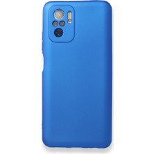 Smody Xiaomi Redmi Note 10S Kılıf Ultra Elastik Silikon Rubber Premier Mavi