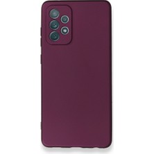 Smody Samsung Galaxy A72 Kılıf Ultra Elastik Silikon Rubber Premier Mürdüm