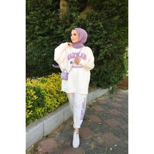 Basic Park Maryland Pamuklu Oversize Ekru Takım