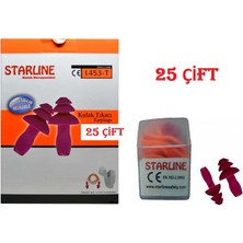 Starline 1453 T Tekstil Tipi Antialerjik Yıkanabilir Kulak Tıkacı x 25 Çift