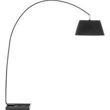 Enza Home Eliptic Modern Tasarım Mermer Tabanlı Lambader 210 cm (Siyah)