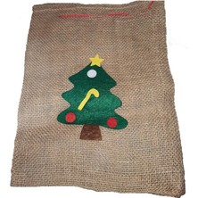Pandoli Çam Ağacı Figürlü Yılbaşı Torbası 35 cm