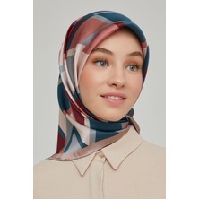 Armine 2021/22 Sonbahar Kış Serisi Geometrik Desen Ipek Twill Eşarp 8664D-04