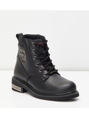 Harley Davidson Jim Black Yağlı Deri Kadın Bot