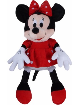 Hediyekanalı Minnie Mouse Peluş Oyuncak 55 cm Kırmızı Minnie Mouse Uyku Arkadaşım