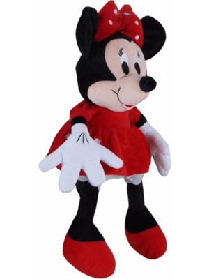 Hediyekanalı Minnie Mouse Peluş Oyuncak 55 cm Kırmızı Minnie Mouse Uyku Arkadaşım