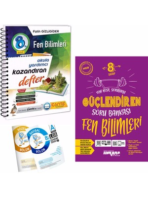 Çanta Yayınları 8. Sınıf Fen Bilimleri Defter ve Ankara Fen Bilimleri Güçlendiren Soru Bankası