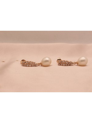 Pearls in Ocean Gold Gerçek Inci Kolye Bileklik Küpe Set Classic Serisi 152