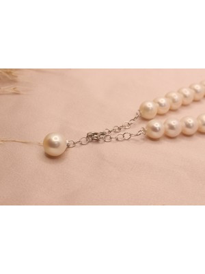 Pearls in Ocean Gümüş Gerçek Inci Kolye Bileklik Küpe Set Classic Serisi 231