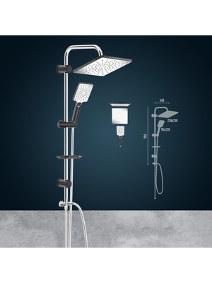 Dusche Duscheline Pera Krom Siyah – DM-3434 Takımı Seti