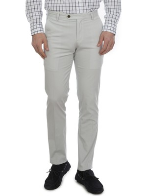 Brooks Brothers Erkek Gri Marco Kesim Supima Pantolon