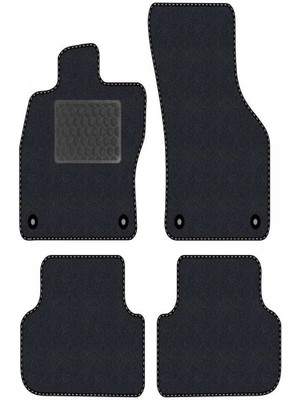 Tegin Hyundai I20 2008-2014 Siyah Halı Siyah Kenar Deri Petek Topuk 2250 gr Paspas