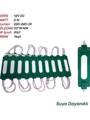 Ice Js-Cob-Yeşil Rengi Modül LED 6ledli 20AD