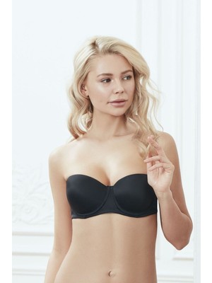 Anıl 3241 Balenli Basic Günlük Destekli Push-Up Straplez Sütyen
